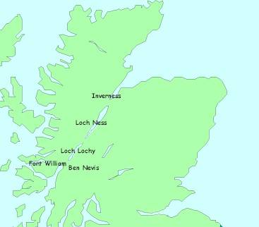 Great Glen Scotland With Loch Ness
